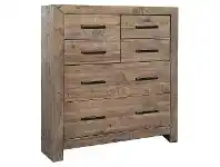 LivingStyles Aurora Pine Timber 6 Drawer Tallboy offer