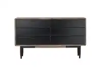 LivingStyles Binder Commercial Grade Acacia Timber & Metal 6 Drawer Chest offer