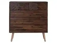 LivingStyles Sivan Commercial Grade Acacia Timber 5 Drawer Tallboy offer