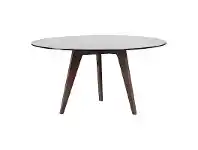 LivingStyles Lilo Glass Topped Timber Round Coffee Table, 80cm offer