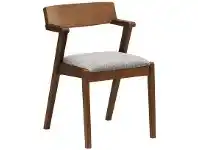 LivingStyles Zola Oak Timber Dining Chair, Cocoa / Pebble offer