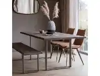 LivingStyles Hernox Acacia Timber & Iron Dining Bench, 180cm offer