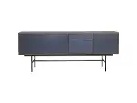 LivingStyles Miller 3 Door 3 Drawer Sideboard, 200cm, Walnut / Gunmetal offer