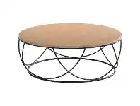 LivingStyles Anya Wood Topped Metal Round Coffee Table, 80cm offer