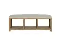 LivingStyles Macaire Mindy Wood & Fabric Bed End Bench, 140cm offer