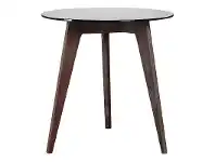 LivingStyles Lilo Glass Topped Timber Round Side Table offer