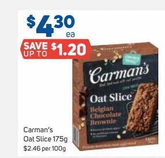 Foodland Carman's oat slice offer
