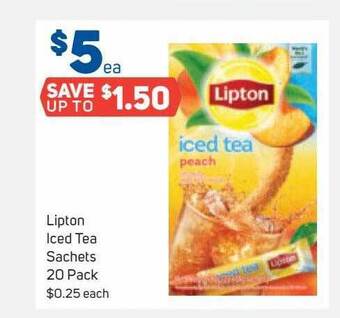 Foodland Lipton iced tea sachets 20 pack offer