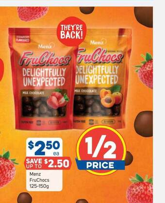 Foodland Menz fruchocs offer
