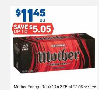 Foodland Mother energy drink 10 x 375ml offer