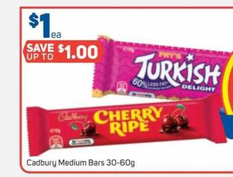 Cadbury medium bars 30-60g
