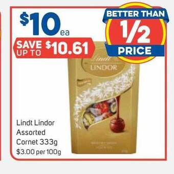 Foodland Lindt lindor cornet 333g offer