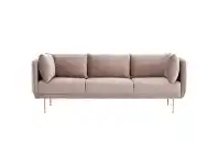 LivingStyles Supra Commercial Grade Fabric Sofa, 3 Seater, Latte offer