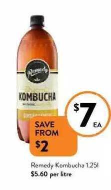 Foodworks Remedy kombucha offer