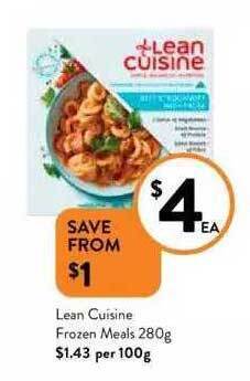 Foodworks Lean cuisine frozen meals offer