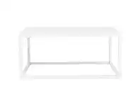 LivingStyles Daichi Steel Square Coffee Table, 90cm, White offer