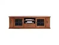 LivingStyles Serafi Pine Timber 4 Door 1 Drawer TV Unit, 220cm offer