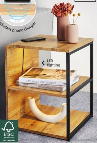 Wireless Charging Side Table