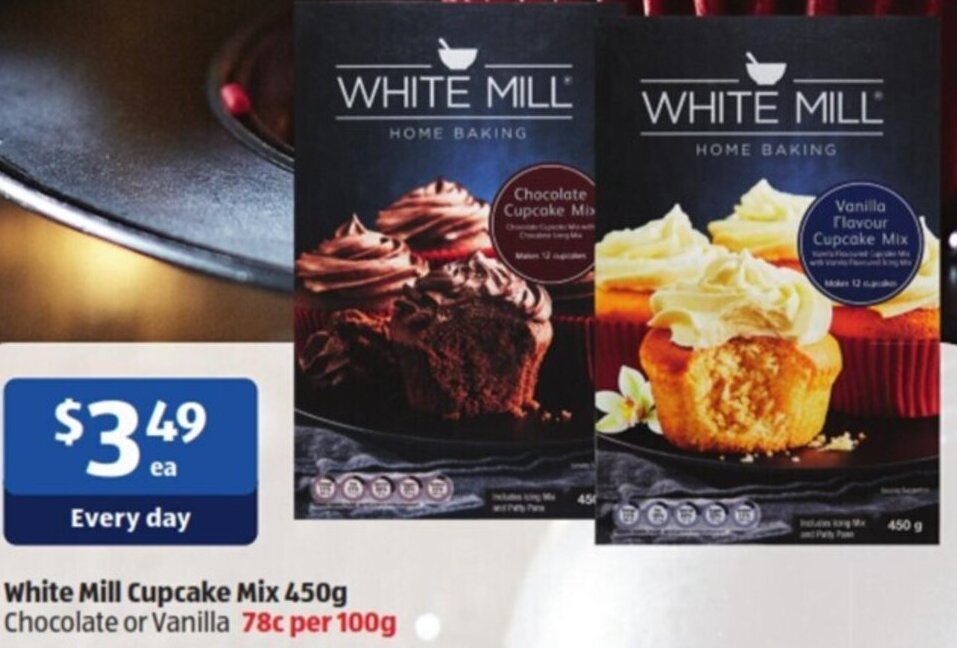 White Mill Cupcake Mix 450g offer at ALDI