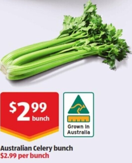 Australian Celery Bunch offer at ALDI
