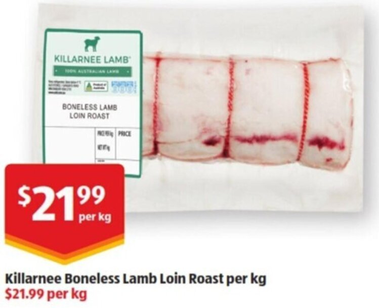 Killarnee Boneless Lamb Loin Roast offer at ALDI