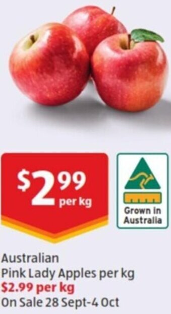ALDI Australian Pink Lady Apples offer