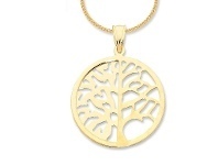 Bevilles Jewellery 9ct Yellow Gold Silver Filled Tree of Life Necklace offer