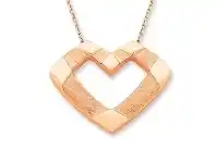 Bevilles Signature Rose Gold Heart Necklace