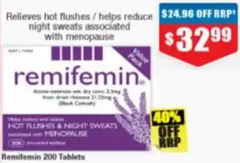 Chemist Warehouse Remifemin 200 Tablets offer