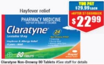 Chemist Warehouse Claratyne Non-Drowsy 80 Tablets offer