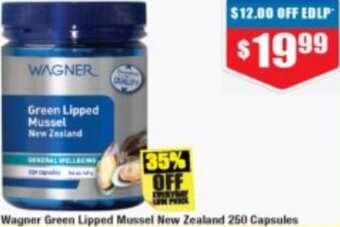 Chemist Warehouse Wagner Green Lipped Mussel New Zealand 250 Capsules offer