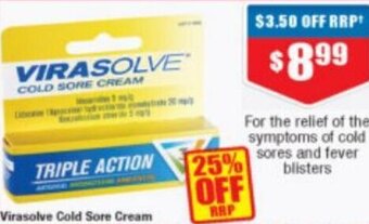 Chemist Warehouse Virasolve Cold Sore Cream offer