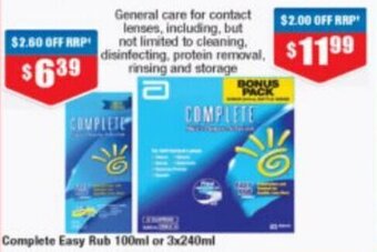 Chemist Warehouse Complete Easy Rub 3x240ml offer
