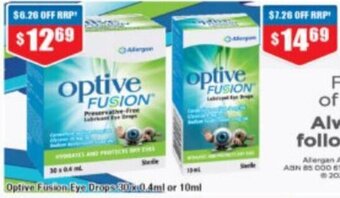 Chemist Warehouse Optive Fusion Eye Drops 30 x 0.4ml or 10ml offer