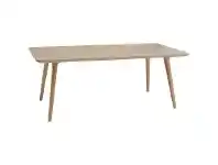 LivingStyles Carsyn Wooden Rectangular Coffee Table, 120cm, Taupe / Oak offer