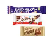 Coles Cadbury Medium Bars 30g-60g, Kinder Bueno Bars 39g-43g or Whittaker’s Slab 45g-50g offer