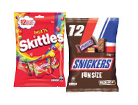 Coles Mars or Skittles Funsize 132g-216g offer