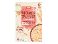 Coles Coles Quick Oats Sachets Plain 420g offer
