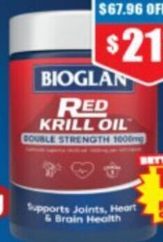 Chemist Warehouse Bioglan Red Krill Oil Double Strength 1000mg offer