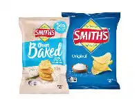 Woolworths Smith’s Crinkle Cut Chips 150-170g, Oven Baked Chips 130g, or Poppables 90g offer