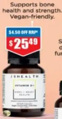 Chemist Warehouse Supports Bone Health And Strength Vegan-Friendly offer