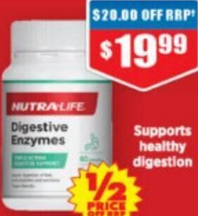 Chemist Warehouse Nutra-Life Digestive Enzymes offer