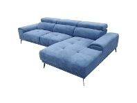LivingStyles Milperra Fabric Corner Sofa, 2.5 Seater with RHF Chaise, Indigo offer