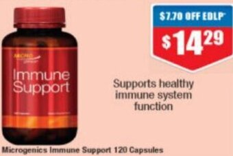 Chemist Warehouse Microgenics Immune Support 120 Capsules offer