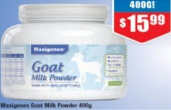 Chemist Warehouse Maxigenes Goat Milk Powder 400g offer