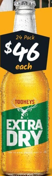 Cellarbrations Tooheys Extra Dry Stubbies 345ml offer