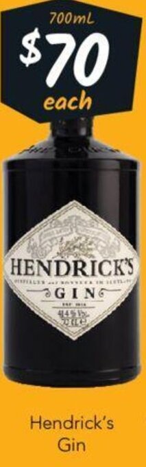 Cellarbrations Hendrick's Gin 700ml offer