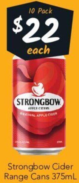 Strongbow Cider Range Cans 375ml
