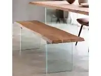 LivingStyles Ferdo Acacia Timber & Glass Dining Bench, 180cm offer