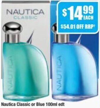 Chemist Warehouse Nautica Classic Or Blue 100ml Edt offer